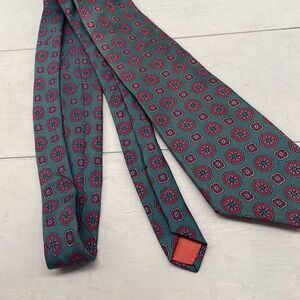 Vintage Liberty Silk Ties For Mens Dark Teal Raspberry‎ Paisley USA